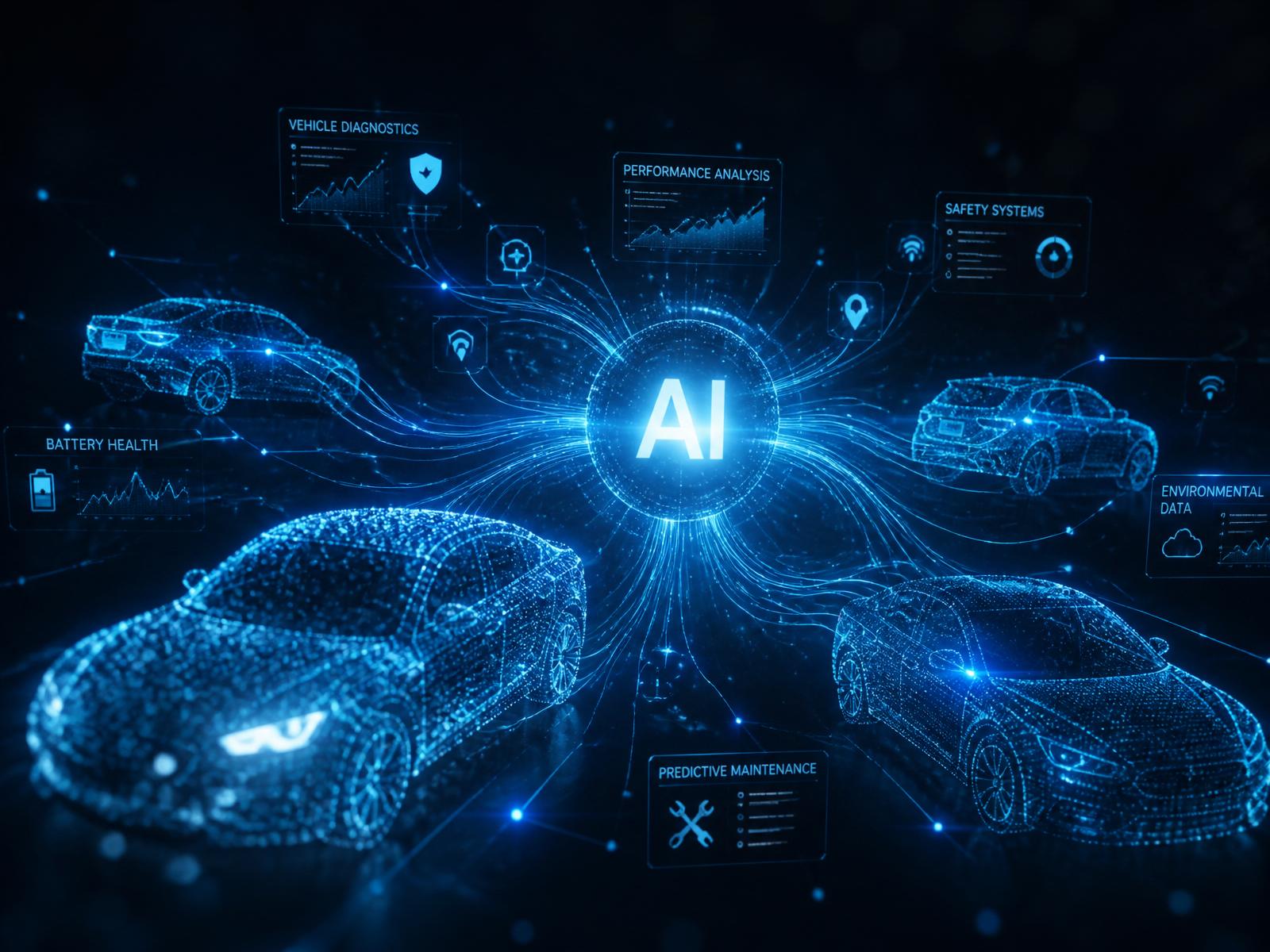 Visualização da IA do Auto Guia analisando veículos
